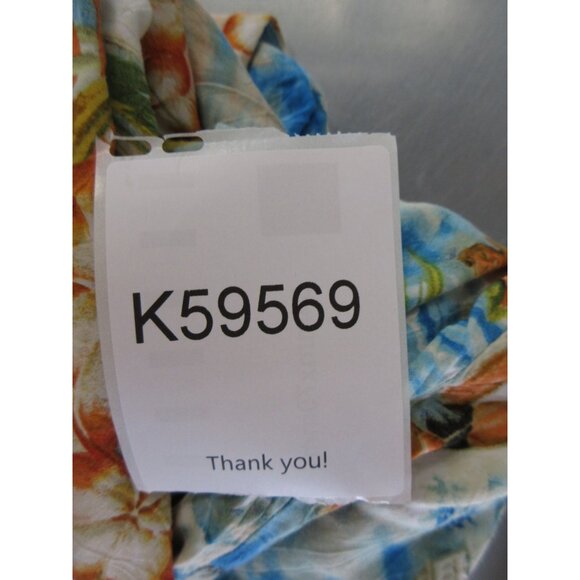 VINTAGE Jams World Dress Large Hawaiian Mini Floral Tropical Sundress - Picture 10 of 10